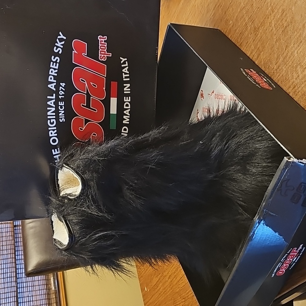 Oscar Black Faux Fur Boots